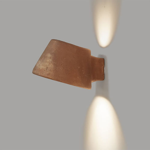 Applique esterno led Toscot TOBO P240 900LM 3000K IP55 lampada parete biemissione artigianale dimmerabile