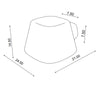Applique esterno led Toscot TOBO P240 900LM 3000K IP55 lampada parete biemissione artigianale dimmerabile