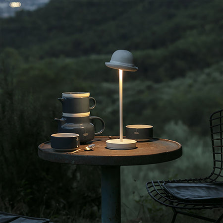 Abat-jour esterno led Toscot ET VOILA' 1261 220LM IP55 touch dimmerabile lampada tavolo batteria ottone pmma