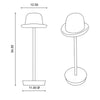 Abat-jour esterno led Toscot ET VOILA' 1261 220LM IP55 touch dimmerabile lampada tavolo batteria ottone pmma