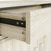 Mobile Multiuso in Legno 2 Ante 1 Cassetto 4 Ripiani Porta Scarpe 63x33H95cm Quercia