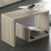 Tavolino da Salotto 2 Ripiani Legno Portariviste Design Moderno 59x36 H38cm Quercia