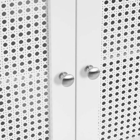 Mobile in Legno 60x28 H 80cm Bagno Camera Ingresso Salvaspazio 2Ante 1Vano Bianco