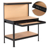Banco Lavoro Officina Porta Utensili con Cassetto Metallo Verniciato 120x60 H 140cm