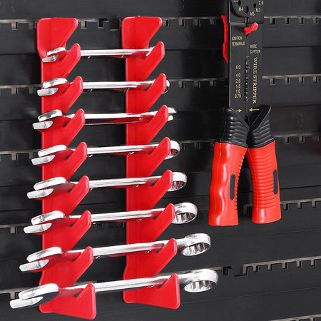 Pannello Portautensili da Parete 45 Pezzi con Contenitori e Ganci Officina Garage 95x54cm