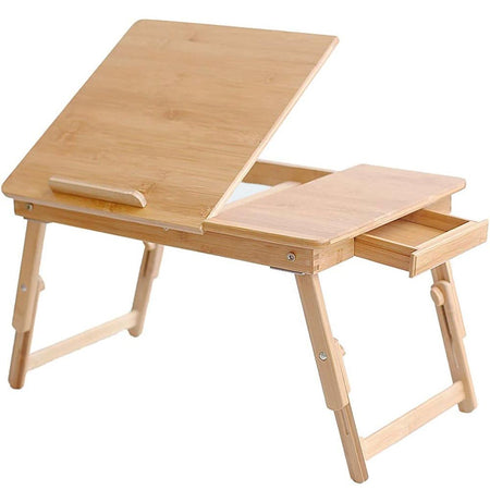 Tavolino Pieghevole Vassoio da Letto e Divano Porta PC con regolazione 65x40cm