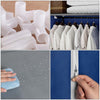 Armadio in Tessuto TNT Guardaroba Appendiabiti con Ripiano 70x46H160 cm Blu