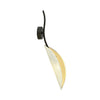 Applique Nordica 1 Luce Lotus In Acciaio Nero Bianco E Oro