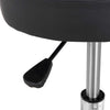 Sgabello con Schienale Girevole Altezza Regolabile Casa Lavoro Salone Studio Nero