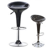 Coppia Sgabelli Bar Cucina Altezza Regolabile in Acciaio e ABS Girevole Nero