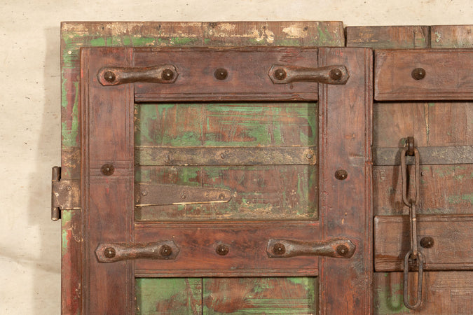 Biscottini Porta portone in legno massello e ferro da interno o da esterno vecchia e antica medievale scorrevole