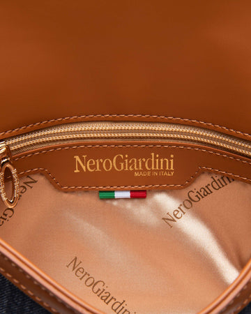 Nero Giardini pochette donna in jeans e nappa cuoio E543905D214