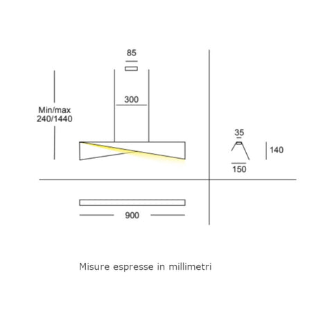 Lampadario moderno Cattaneo illuminazione KAMI 891 90S LED dimmerabile sospensione