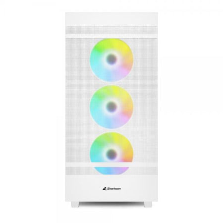 Case Sharkoon Rebel C50 RGB White - Atx, Micro Atx - Alimentatore NON presente - 2 porte USB frontali, audio in/out - 3x Ventole 120mm. - Mid Tower ATX