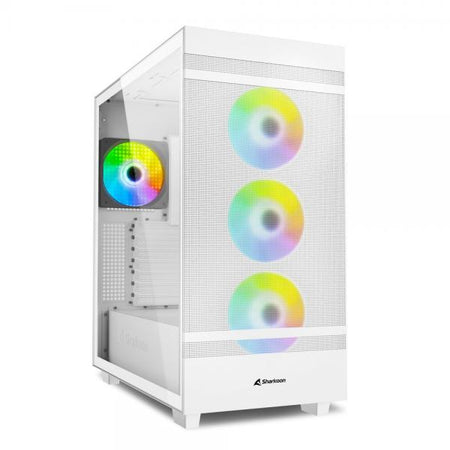 Case Sharkoon Rebel C50 RGB White - Atx, Micro Atx - Alimentatore NON presente - 2 porte USB frontali, audio in/out - 3x Ventole 120mm. - Mid Tower ATX
