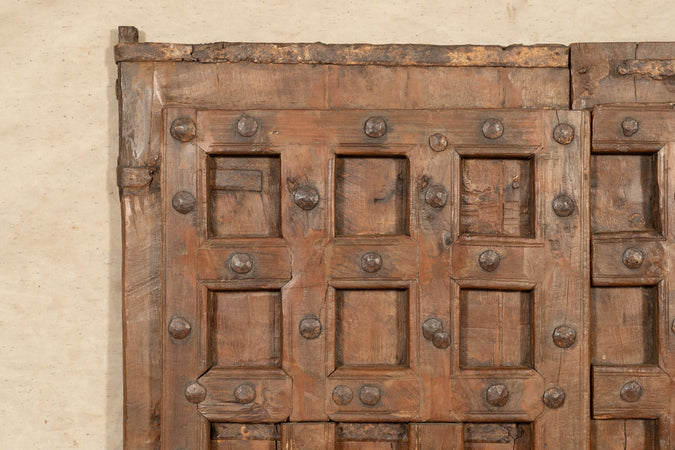 Biscottini Porta portone in legno massello e ferro da interno o da esterno vecchia e antica medievale scorrevole