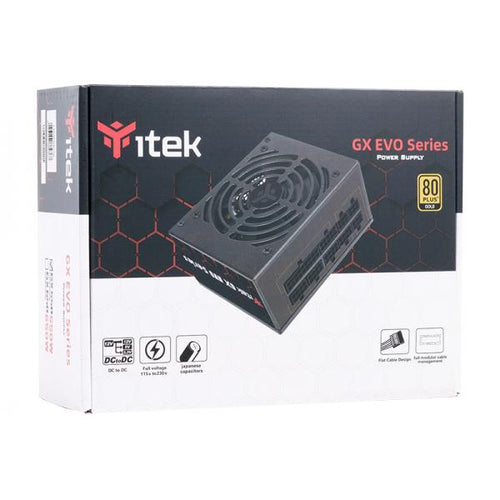 Alimentatore Itek GX550 EVO - 550W - 80Plus Gold - Ventola FDB 92mm - Condensatori Giapponesi - Modulare - ATX