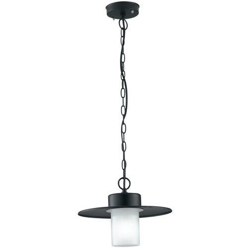 Lampadario a sospensione 60W E27 nera Saxon