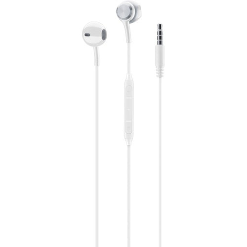 auricolare vivaoce stereo con controllo volume capsula bianco