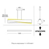 Lampadario moderno Cattaneo illuminazione KAMI UP-DOWN 991 120S LED biemissione dimmerabile