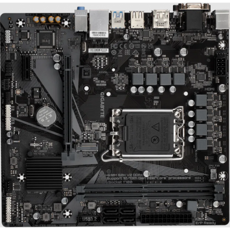 Gigabyte H610M S2H V2 DDR4 - 1.0 - Motherboard - micro ATX - LGA1700-Sockel - H610 Chipsatz - USB 3.2 Gen 1 - Gigabit LAN - Onboard-Grafik (CPU erforderlich)
