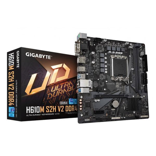 Gigabyte H610M S2H V2 DDR4 - 1.0 - Motherboard - micro ATX - LGA1700-Sockel - H610 Chipsatz - USB 3.2 Gen 1 - Gigabit LAN - Onboard-Grafik (CPU erforderlich)