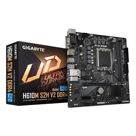 Gigabyte H610M S2H V2 DDR4 - 1.0 - Motherboard - micro ATX - LGA1700-Sockel - H610 Chipsatz - USB 3.2 Gen 1 - Gigabit LAN - Onboard-Grafik (CPU erforderlich)