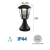 Lanterna da terra per esterno 12W a led nera Grace