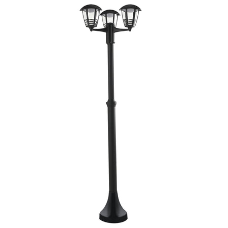 Palo luce per esterno 3x12W a led nero Grace
