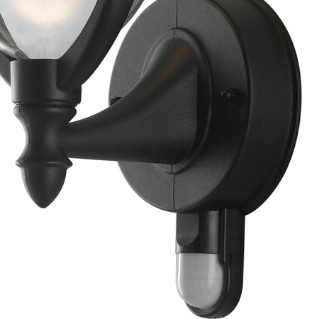 Applique da parete per esterno 12W a led con sensore nera Melany Sense