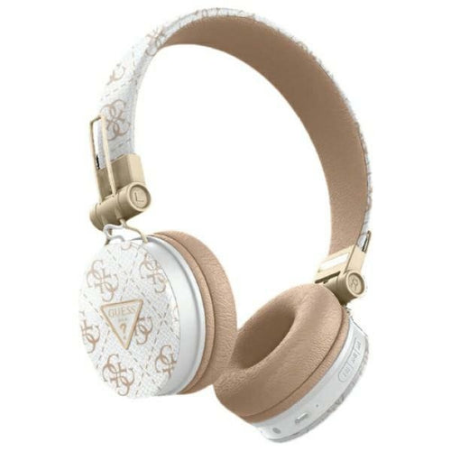 cuffia guess bluetooth con microfono bianca - beige con enc