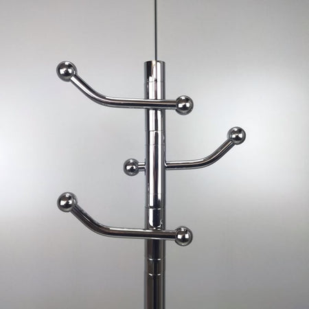 Piantana alta da bagno in ottone cromato porta salviette e appendi abiti orientabili - piantana bagno