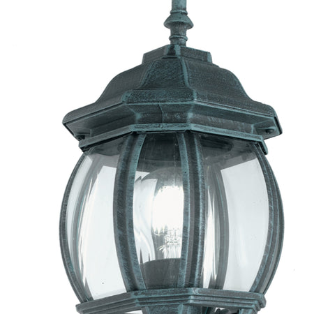 Applique da parete per esterno 60W E27 nero e verde Madrid Up