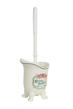 Biscottini Portascopino in porcellana bianca decorata "Le Bain Paris"