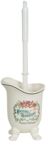 Biscottini Portascopino in porcellana bianca decorata "Le Bain Paris"