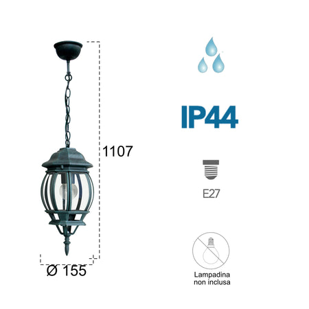 Lampadario a sospensione 60W E27 Madrid