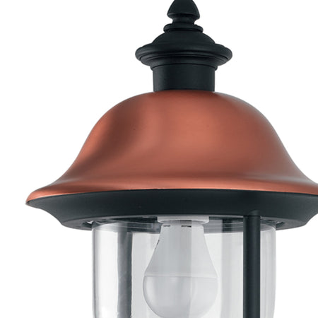 Applique da parete per esterno 60W E27 nera e rame Wien Up