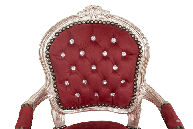 Biscottini POLTRONA DA BAMBINO STILE FRANCESE LUIGI XVI IN LEGNO MASSELLO DI FAGGIO