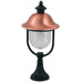 Lanterna da terra per esterno 60W E27 nera e rame Wien