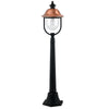 Paletto luce da esterno 60W E27 nero e rame Wien