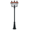Palo luce per esterno 3x60W nero e rame Wien