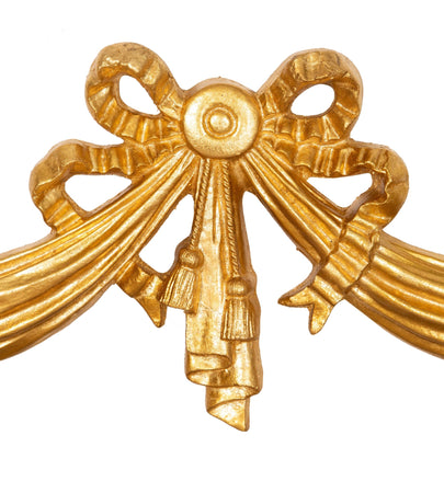 Biscottini Sopraporta Fregio Legno Foglia Oro 91x5x35 Made Italy Biscottini Decorazione