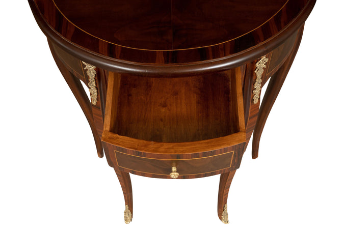 Biscottini Biscottini Tavolino Consolle Legno Noce Intarsi Fatti a Mano Bronzo 61x30x75