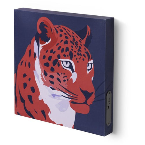 quadro in tessuto con funzione altoparlente bluetooth fanatsie tigremisure 30x30x4cm