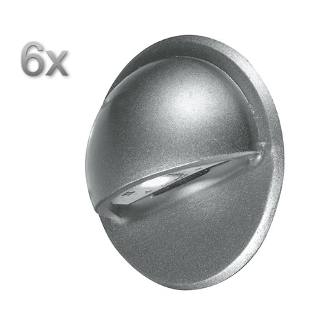 Kit 6 Segnapassi da incasso 0,6W a led orientabili nickel Chain