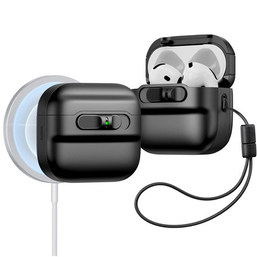 custodia per airpods 4° generazione magsafe nera