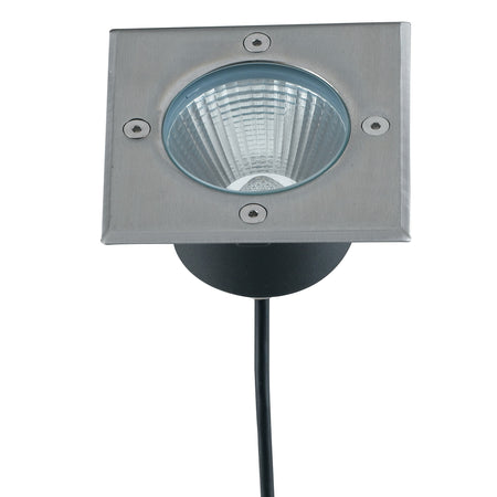 Faro da incasso per esterno 12W a led acciaio Split Square