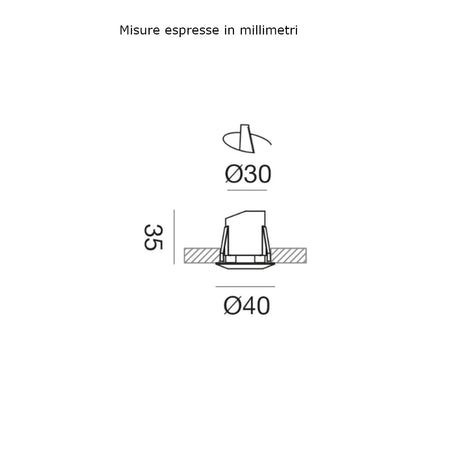 Faretto incasso moderno Gea Led GES2060N LED alluminio spot