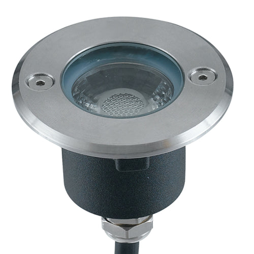 Faro da incasso per esterno 3W a led acciaio Split Round