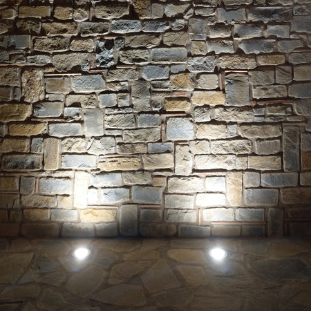 Faro da incasso per esterno 3W a led acciaio Split Round